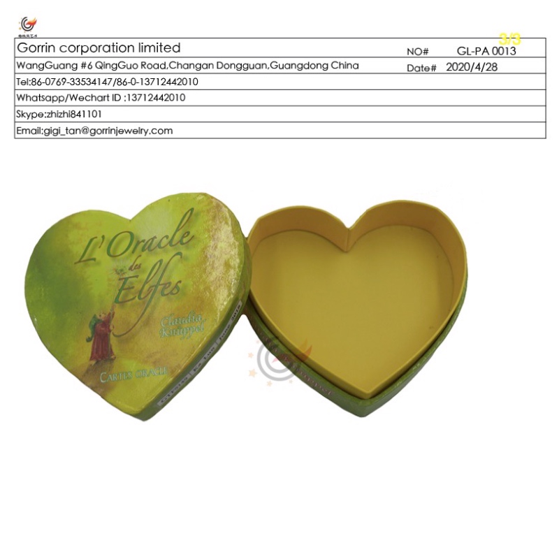 GL-PA0013 Paper box with heart shape
